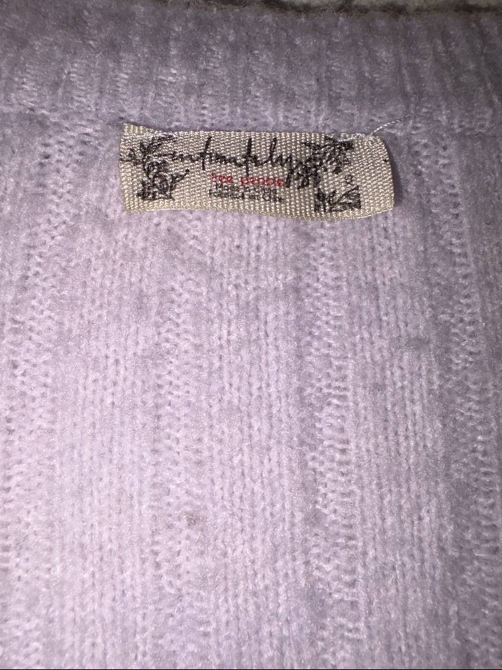 Free people Around the Clock Light Lavender Ribbed Sweater (oversized) - Picture 5 of 10